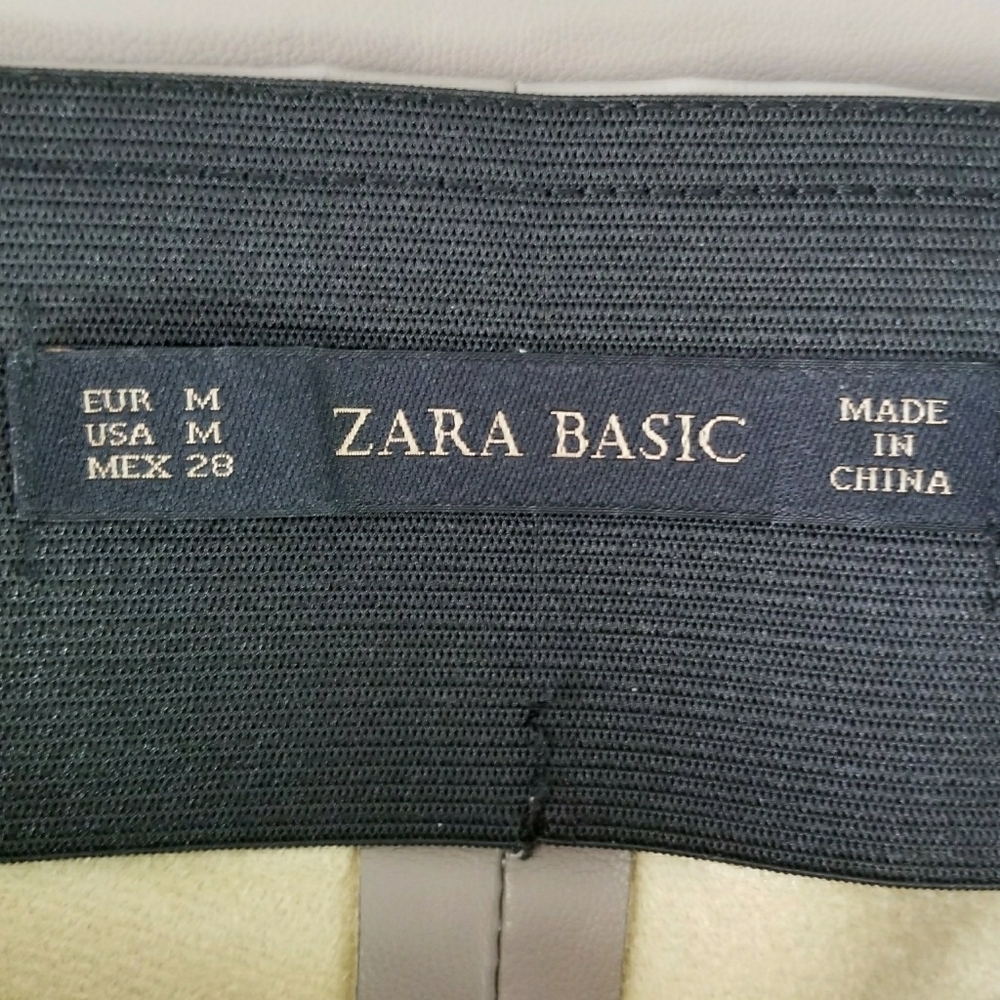 ZARA // faux leather leggings tan mink grey - Picture 16 of 16